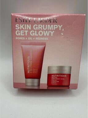 Estee Lauder Nutritious Skincare Set 2 in 1 Foam Cleanser & Soft Creme Mask NEW
